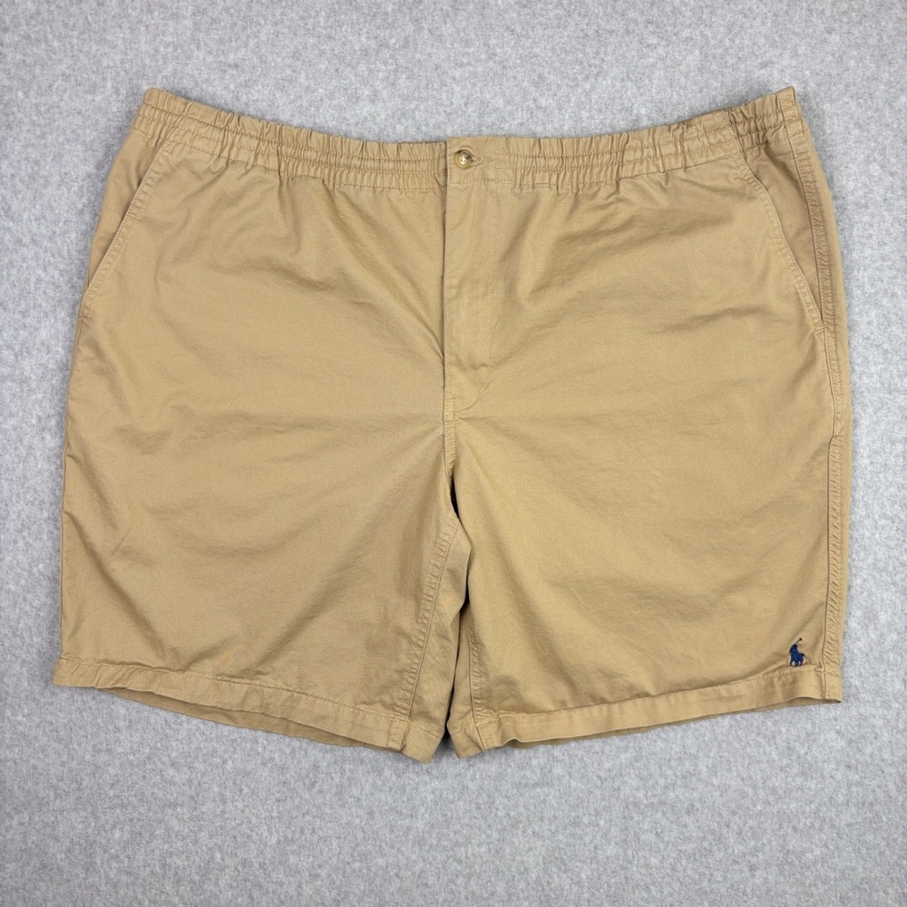 Polo Ralph Lauren Prepster Shorts Mens 2XLT Khaki Elastic Waist Classic Fit 9"